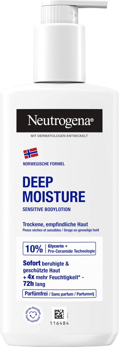 Neutrogena Bodylotion Deep Moisture Sensitive parfümfrei, 250 ml.